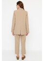Trendyol Mink Blazer Jacket-Pants Woven Bottom-Top Suit