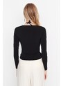 Trendyol Black Slim Barbell Elastic Knitted Blouse
