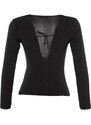 Trendyol Black Slim Barbell Elastic Knitted Blouse