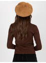 Fashionhunters Dámská zimní čepice camel baret