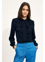 Nife Woman's Blouse B142 Navy Blue