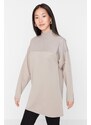 Trendyol Mink Color Blocked Knitted Tunic