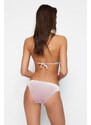 Trendyol Pink Velvet Regular Leg Bikini Bottom