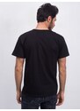 Fashionhunters Černé pánské tričko s povolením