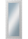 DANTIK - Zarámované zrcadlo - rozměr s rámem cca 60x140 cm z lišty ROKOKO stříbrná házená (2881)