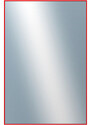 DANTIK - Zarámované zrcadlo - rozměr s rámem cca 80x120 cm z lišty Hliník červená | P01-098 (7001098)