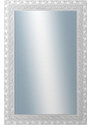DANTIK - Zarámované zrcadlo - rozměr s rámem cca 80x120 cm z lišty ROKOKO stříbrná házená (2881)