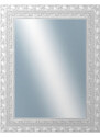DANTIK - Zarámované zrcadlo - rozměr s rámem cca 70x90 cm z lišty ROKOKO stříbrná házená (2881)