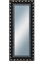 DANTIK - Zarámované zrcadlo - rozměr s rámem cca 50x120 cm z lišty ROKOKO černá lesklá (2632)