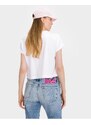 Bílé dámské zkrácené volné tričko Calvin Klein Jeans - Dámské
