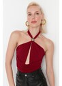 Trendyol Claret Red Knitted Body With Accessory Detail