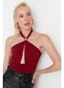 Trendyol Claret Red Knitted Body With Accessory Detail