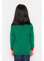 Trendyol Green Jacquard Unisex Kids Knitwear Sweater