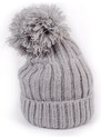 Winter women's hat with pompom Shelvt gray