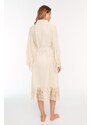 Trendyol Beige Tassel Detailed Beach Kimono & Beach Caftan