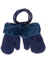 Yoclub Kids's Boy's Single-Finger Double-Layer Gloves RED-0001C-AA10-003 Navy Blue