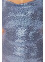 Trendyol Curve Blue Collar Knitted Sequin Dress