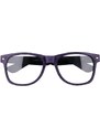 Sunmania Fialové čiré imageové brýle Wayfarer