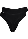 Trendyol 2-Pack Black Micro Anti-Scratch Thong Panties