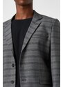 Koton Men's Gray Plaid Jacket