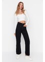 Trendyol Black Pocket Detailed High Waist Wide Leg Jeans