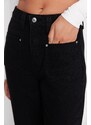 Trendyol Black Pocket Detailed High Waist Wide Leg Jeans