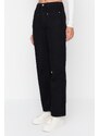 Trendyol Black Pocket Detailed High Waist Wide Leg Jeans