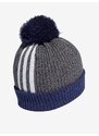 Modro-šedá dámská čepice adidas Originals Pom Beanie - Dámské