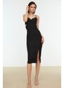 Trendyol Black Cut Out Detailed Stylish Evening Dress