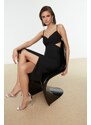 Trendyol Black Cut Out Detailed Stylish Evening Dress