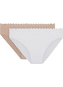 DIM BODY TOUCH COTTON SLIP 2x - Women's cotton panties 2 pcs - white - body
