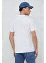 Bavlněné tričko Guess bílá barva, s aplikací