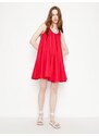 Červené šaty Armani Exchange - Dámské