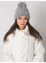 Fashionhunters Šedá teplá zimní čepice