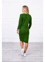 Kesi Pruhované svetrové šaty zelené