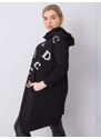 Fashionhunters Černá oversize mikina s potiskem