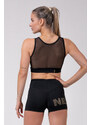 Nebbia Intense Gold Mesh Mini Top 830 černý M