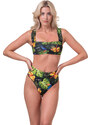 Nebbia High-energy retro bikini - vrchní díl 553 jungle green M
