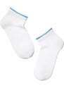 Conte Woman's Socks 035 White-Light Blue