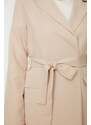 Trendyol Beige Belted Pocket Detailed Blazer Woven Jacket