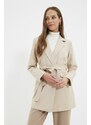 Trendyol Beige Belted Pocket Detailed Blazer Woven Jacket