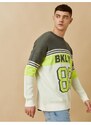 Koton Oversize College Patterned Sweater