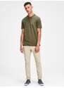 Khaki polo tričko Jack & Jones - Pánské