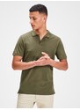 Khaki polo tričko Jack & Jones - Pánské