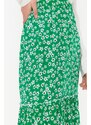 Trendyol Green Floral Pattern Knitted Skirt