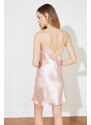 Trendyol Powder Silk Satin Nightgown with Lace and Back Detail