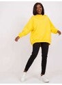 Fashionhunters Žlutá bavlněná mikina Twist