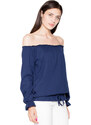 Venaton Woman's Blouse VT012 Navy Blue