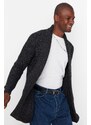 Trendyol Black Men's Regular Fit Shawl Collar Long Knitwear Cardigan