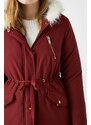 Koton Women's Claret Red Parka